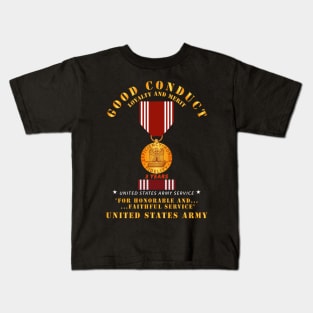 Army - Good Conduct w Medal w Ribbon - 3 Years Kids T-Shirt